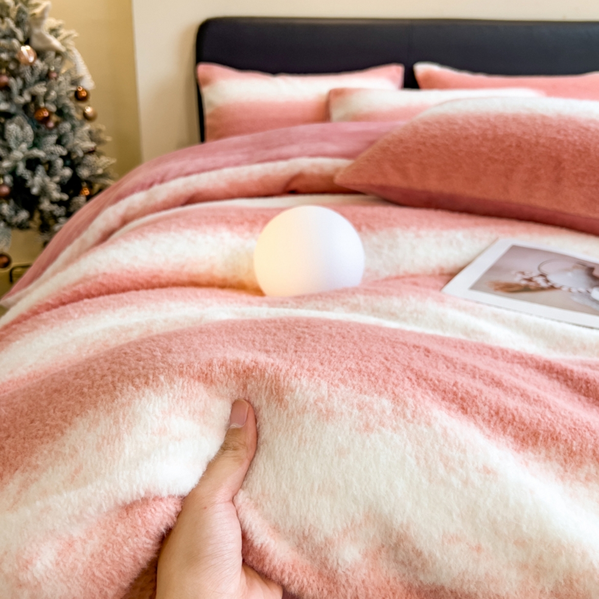 91家纺网 家纺一手货源 找家纺 （总）印季家纺 2025新款轻奢简约羊呢绒亲肤保暖四件套