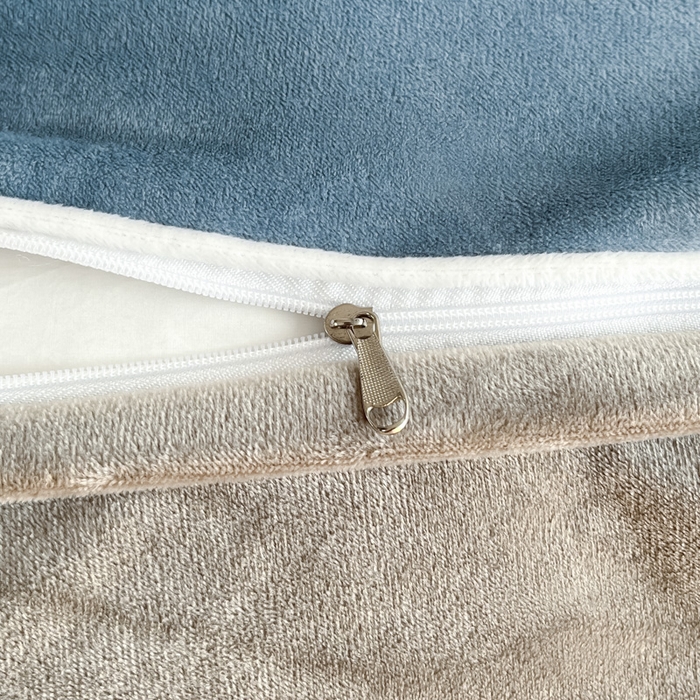 91家纺网 家纺一手货源 找家纺 润肤居 2025新款加厚婴儿绒牛奶绒四件套9斤工艺款宝宝绒 蓝色+灰咖