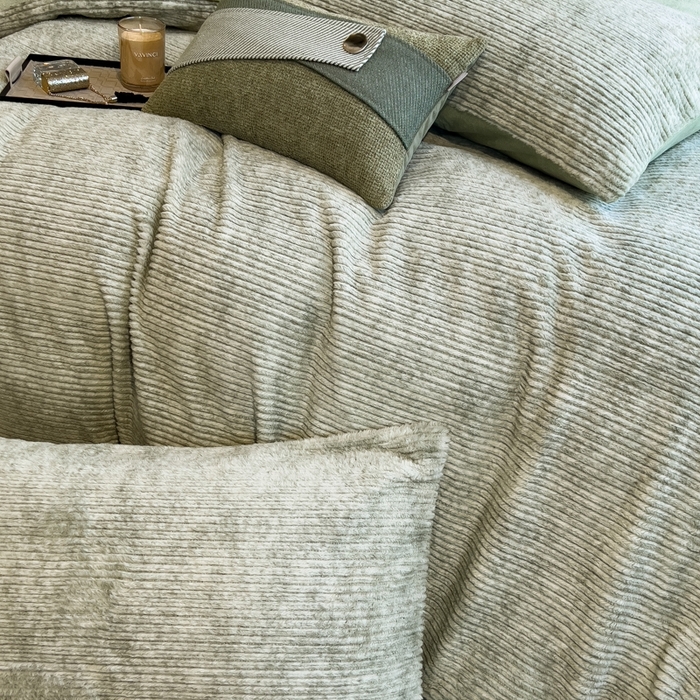 91家纺网 家纺一手货源 找家纺 （总）印季家纺 2025新款针织兔毛条纹四件套