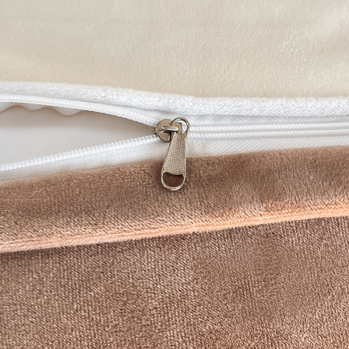 91家纺网 家纺一手货源 找家纺 润肤居 2025新款加厚婴儿绒牛奶绒四件套9斤工艺款宝宝绒 浅驼+米白