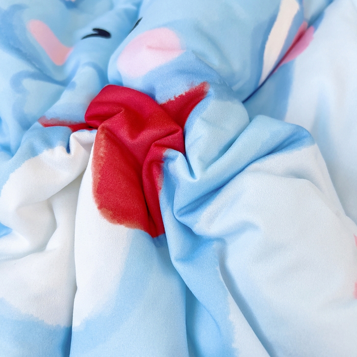 91家纺网 家纺一手货源 找家纺 鱼宝 2025新款大版针织棉豆豆被被子被芯 冬日小象