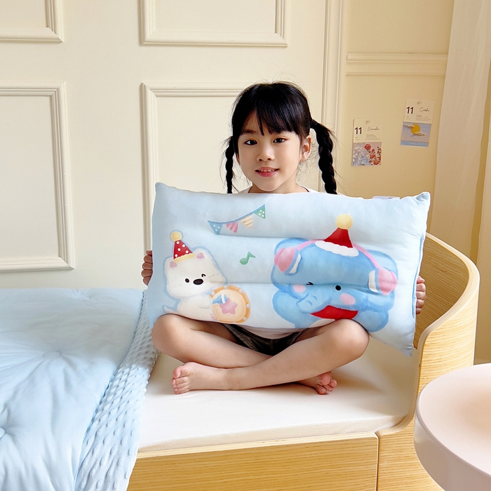 91家纺网 家纺一手货源 找家纺 鱼宝 2025新款大版针织棉豆豆被被子被芯 冬日小象