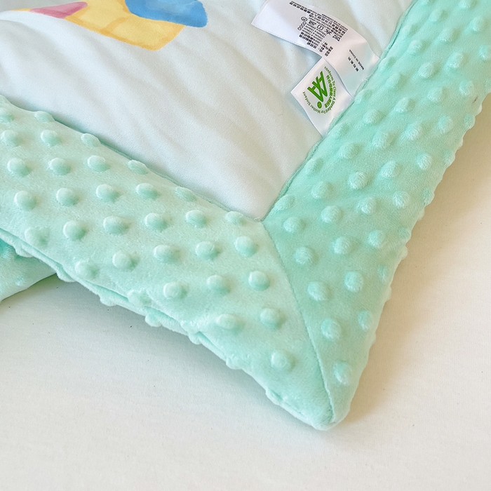 91家纺网 家纺一手货源 找家纺 鱼宝 2025新款大版针织棉豆豆被被子被芯 圣诞熊猫