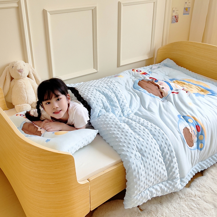 91家纺网 家纺一手货源 找家纺 鱼宝 2025新款大版针织棉豆豆被被子被芯 星际王子