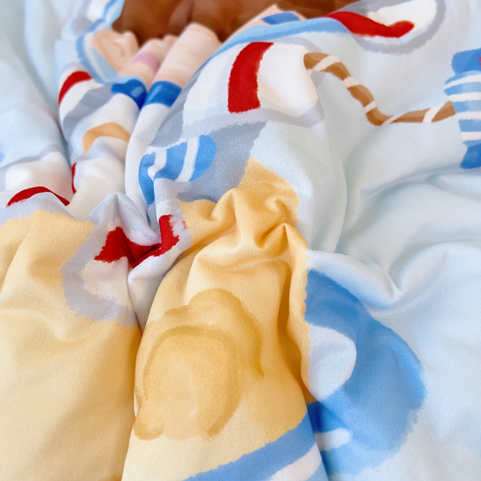 91家纺网 家纺一手货源 找家纺 鱼宝 2025新款大版针织棉豆豆被被子被芯 星际王子