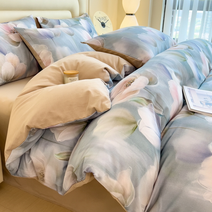 91家纺网 家纺一手货源 找家纺 （总）印季家纺 2025新款数码印花全棉纯棉加厚磨毛四件套