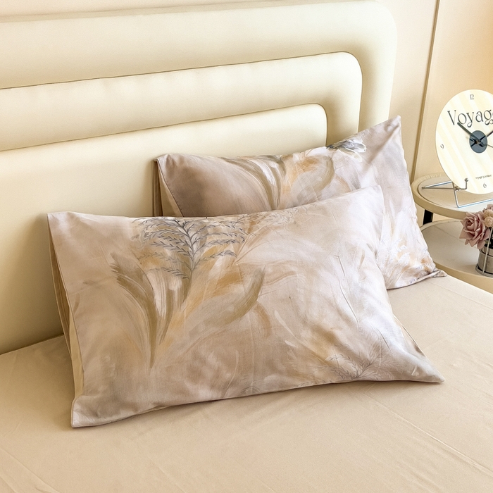 91家纺网 家纺一手货源 找家纺 印季家纺 2025新款数码印花全棉纯棉加厚磨毛四件套 初语（青）