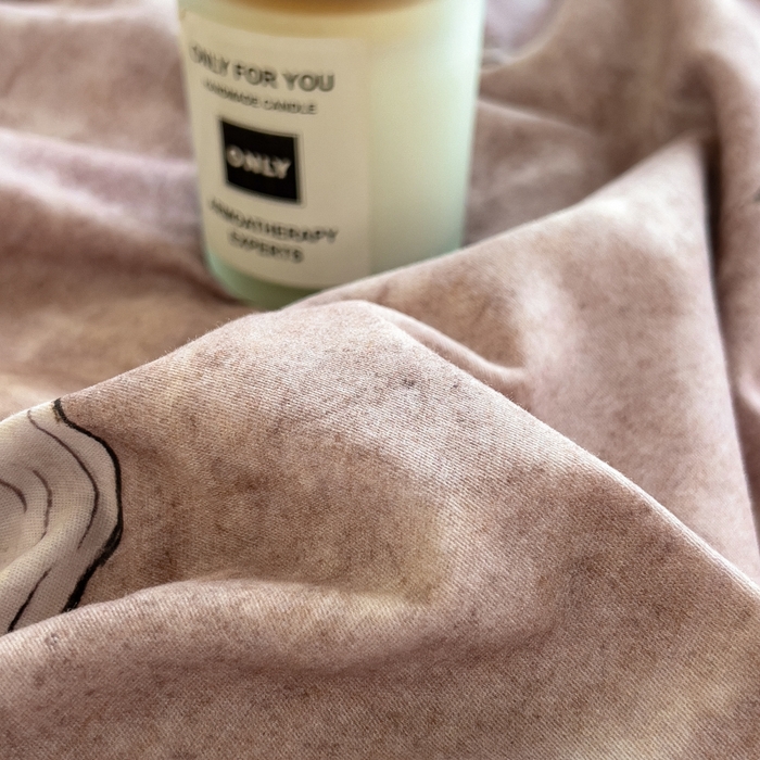 91家纺网 家纺一手货源 找家纺 印季家纺 2025新款数码印花全棉纯棉加厚磨毛四件套 浮生（粉）