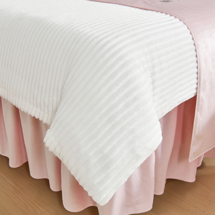 91家纺网 家纺一手货源 找家纺 （总）诗薇娅 2025新款加厚兔毛绒美容床罩  美容床罩四件套