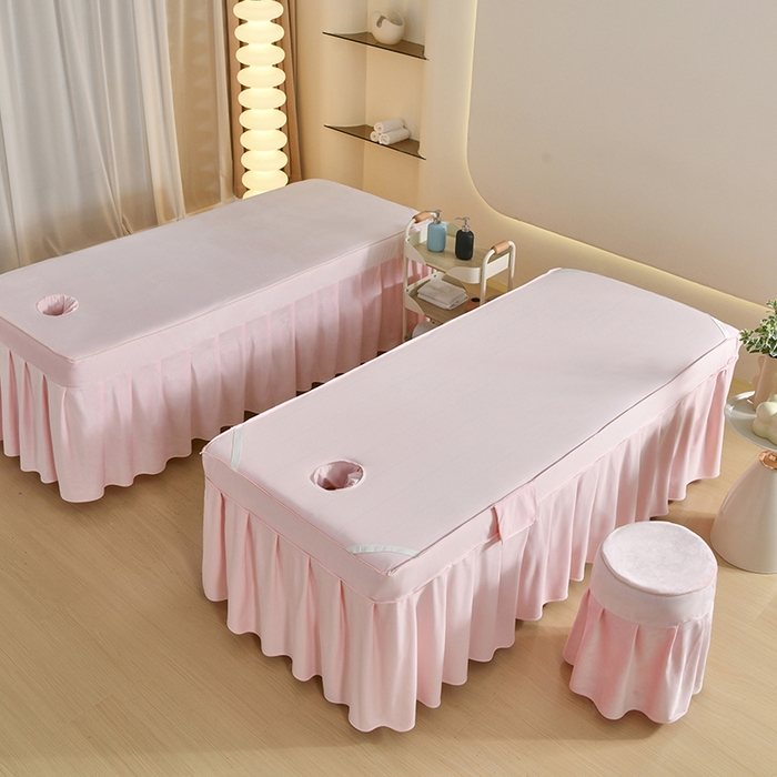 91家纺网 家纺一手货源 找家纺 （总）诗薇娅 2025新款加厚兔毛绒美容床罩  美容床罩四件套