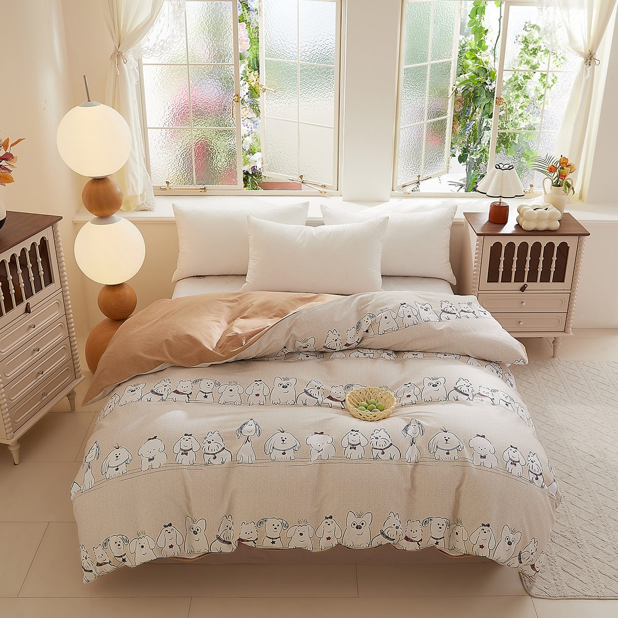 91家纺网 家纺一手货源 找家纺 （总）DoDo 兜兜 2025新款全棉纯棉磨毛印花单被套 被套单件