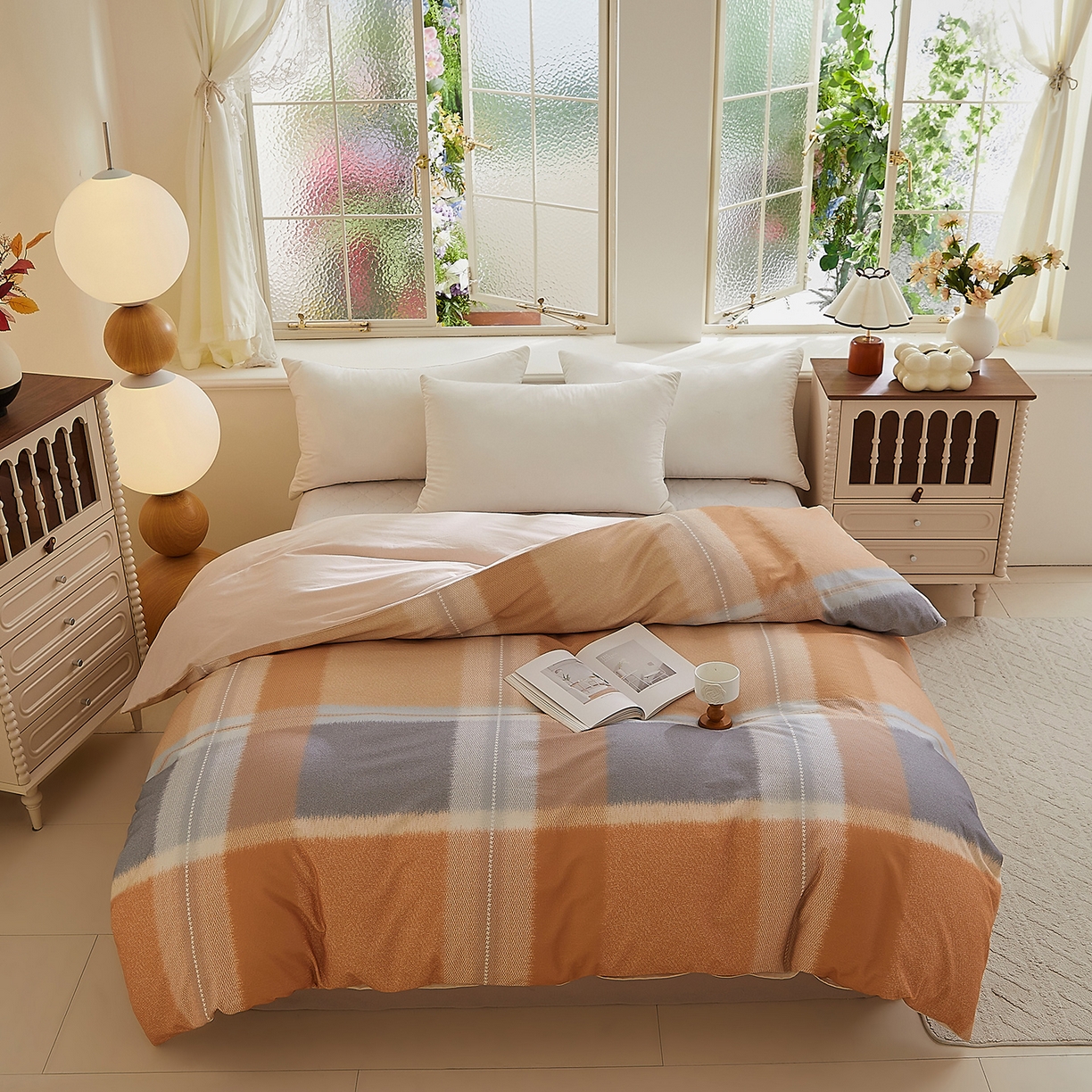 91家纺网 家纺一手货源 找家纺 （总）DoDo 兜兜 2025新款全棉纯棉磨毛印花单被套 被套单件