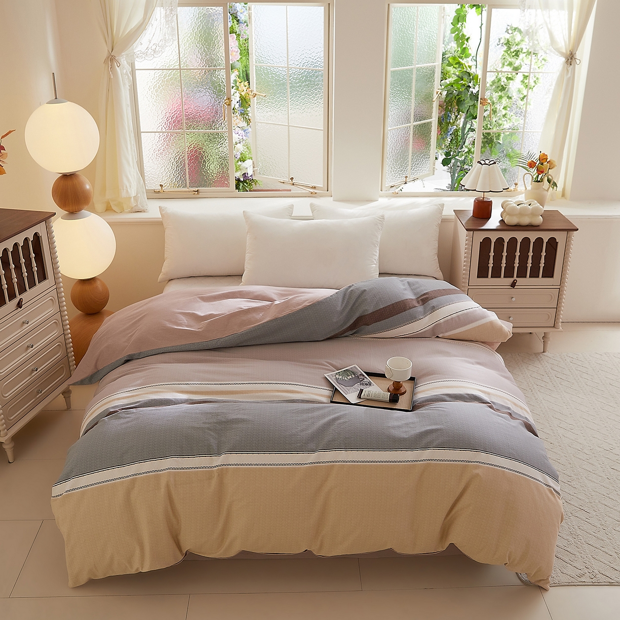 91家纺网 家纺一手货源 找家纺 DoDo 兜兜 2025新款全棉纯棉磨毛印花单被套 被套单件 艾伦