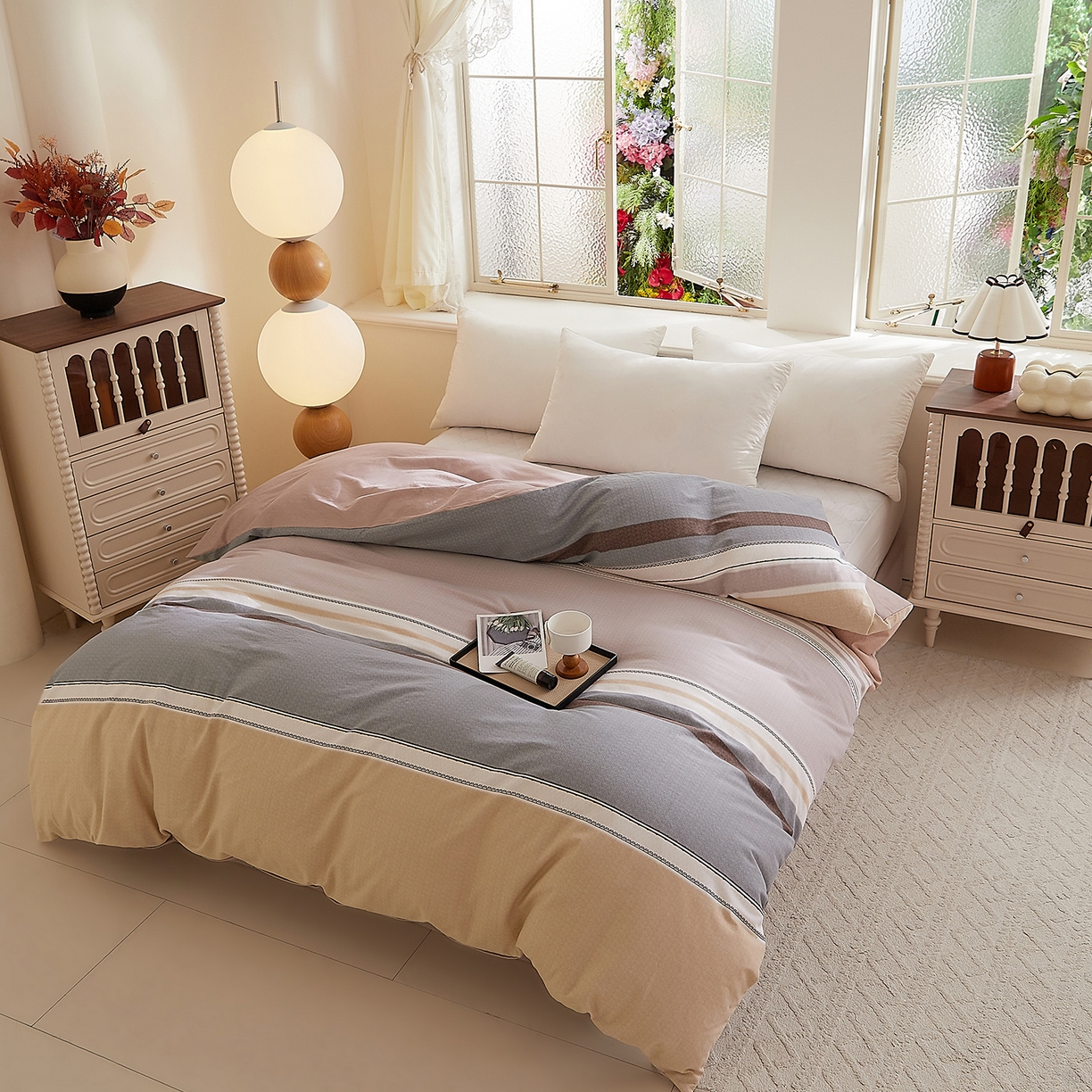 91家纺网 家纺一手货源 找家纺 DoDo 兜兜 2025新款全棉纯棉磨毛印花单被套 被套单件 艾伦