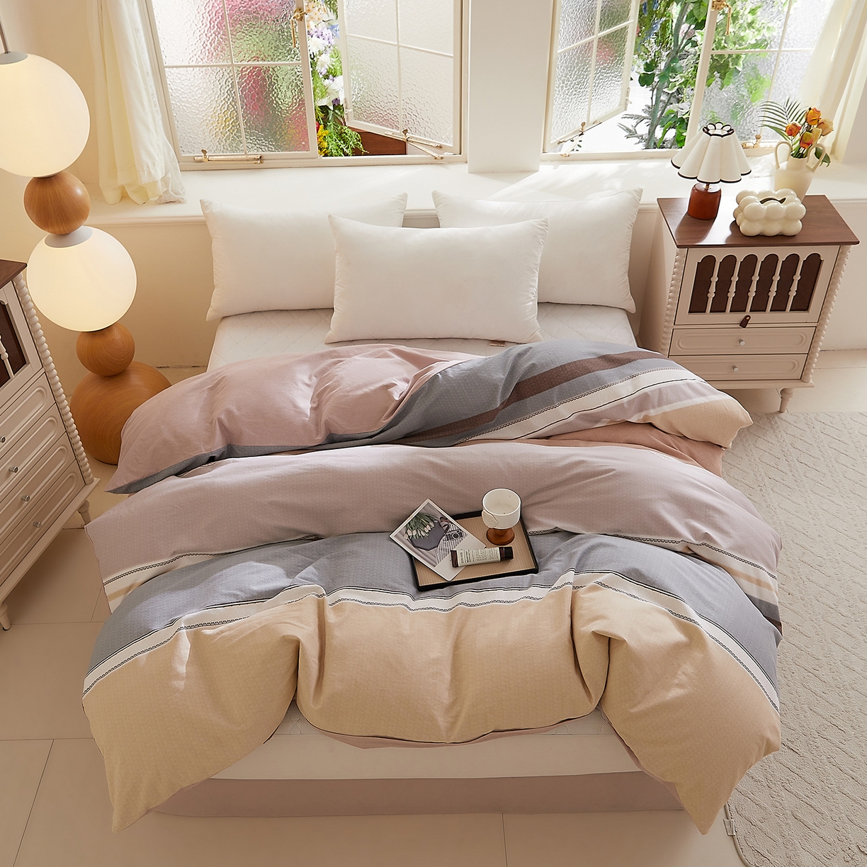 91家纺网 家纺一手货源 找家纺 DoDo 兜兜 2025新款全棉纯棉磨毛印花单被套 被套单件 艾伦