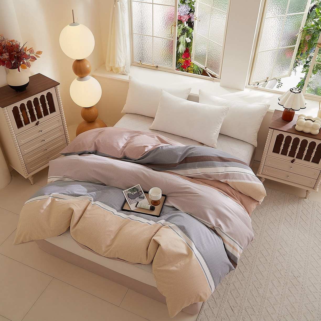 91家纺网 家纺一手货源 找家纺 DoDo 兜兜 2025新款全棉纯棉磨毛印花单被套 被套单件 艾伦