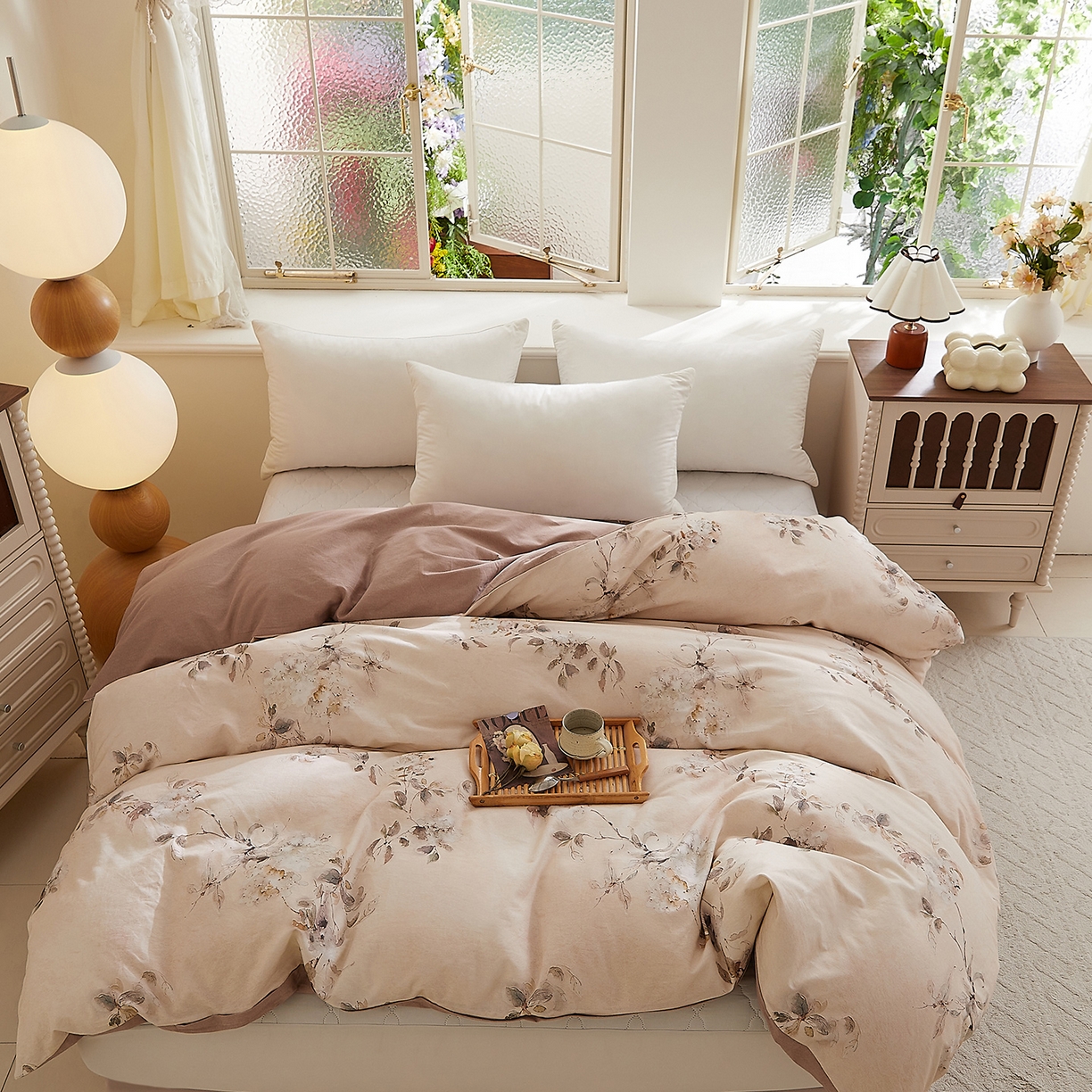 91家纺网 家纺一手货源 找家纺 DoDo 兜兜 2025新款全棉纯棉磨毛印花单被套 被套单件 花蔓