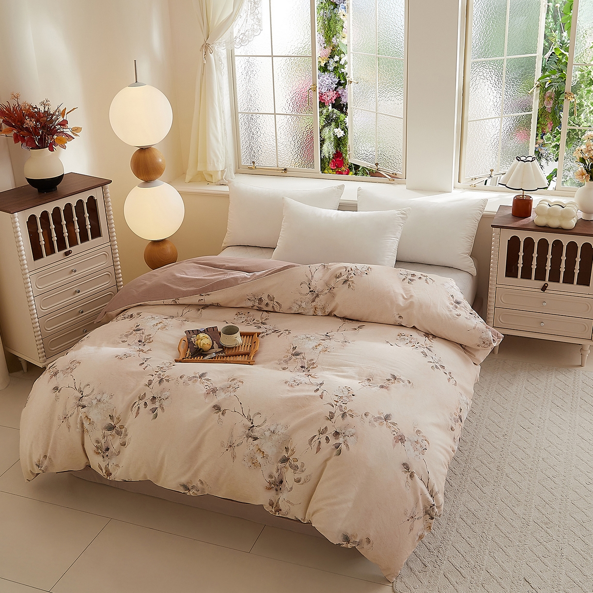 91家纺网 家纺一手货源 找家纺 DoDo 兜兜 2025新款全棉纯棉磨毛印花单被套 被套单件 花蔓