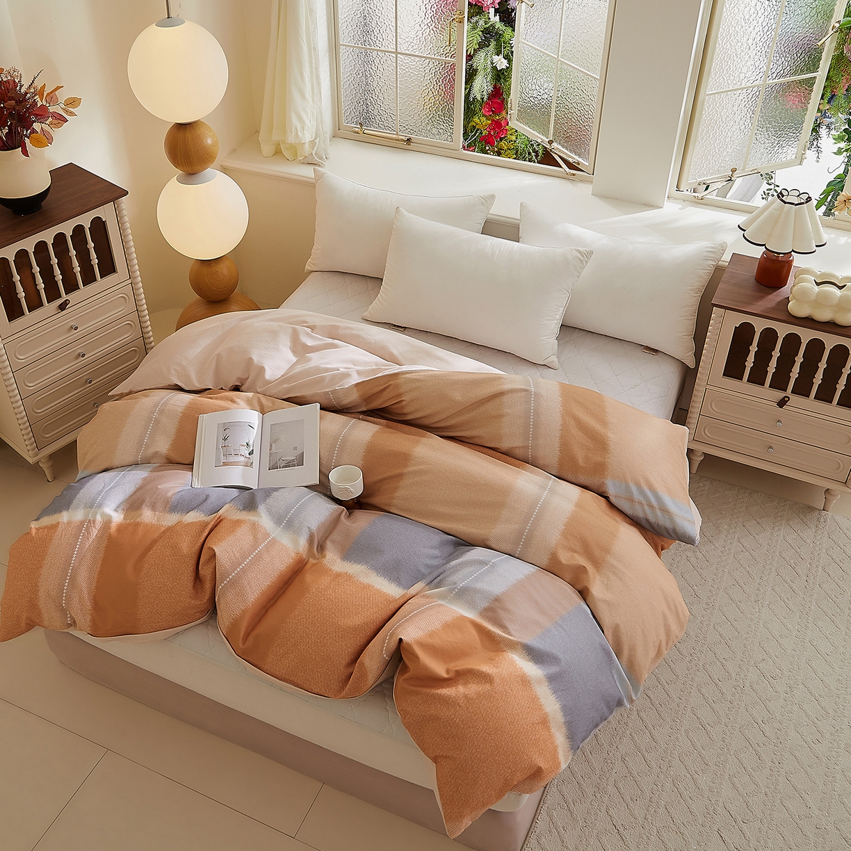 91家纺网 家纺一手货源 找家纺 DoDo 兜兜 2025新款全棉纯棉磨毛印花单被套 被套单件 简昔