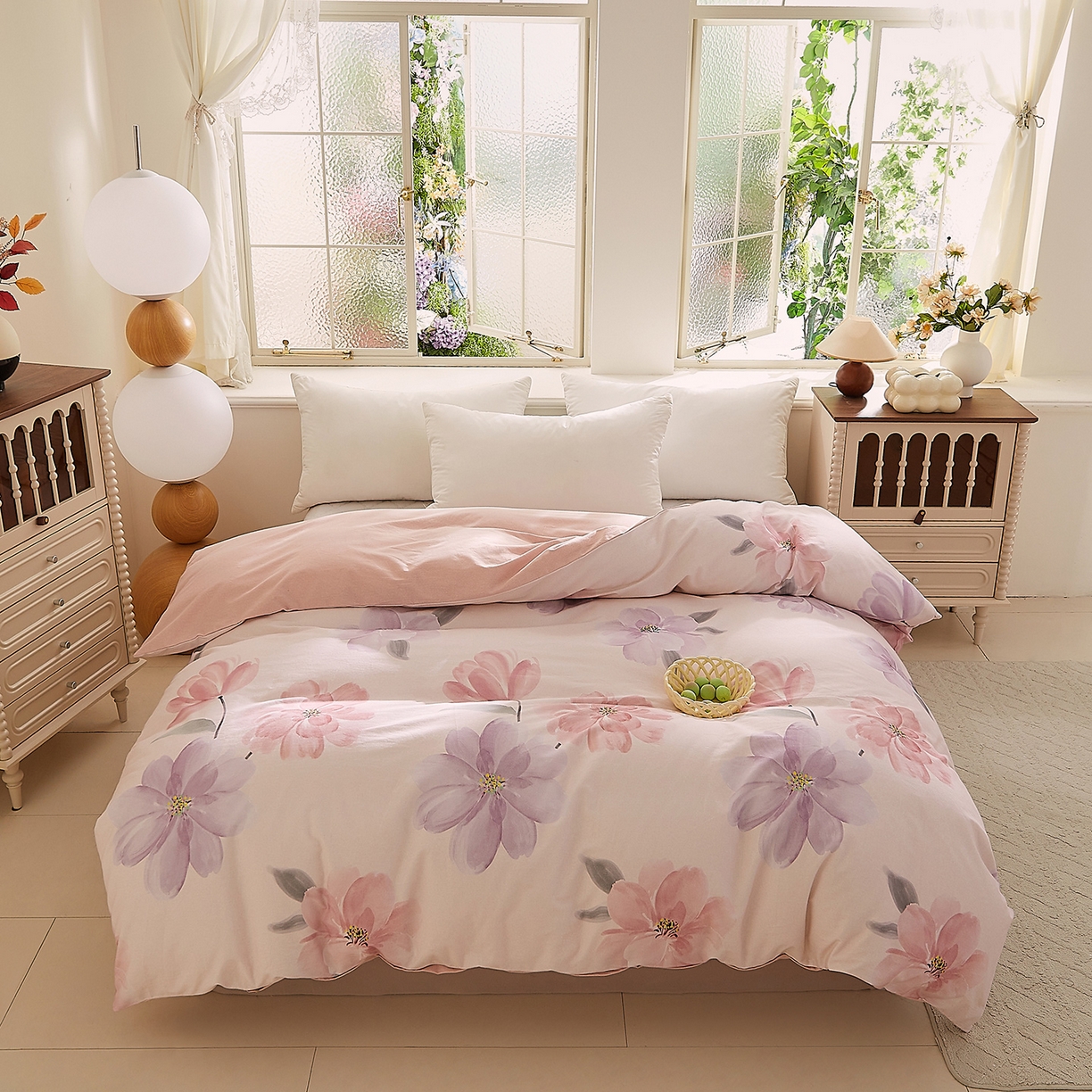 91家纺网 家纺一手货源 找家纺 DoDo 兜兜 2025新款全棉纯棉磨毛印花单被套 被套单件 静影