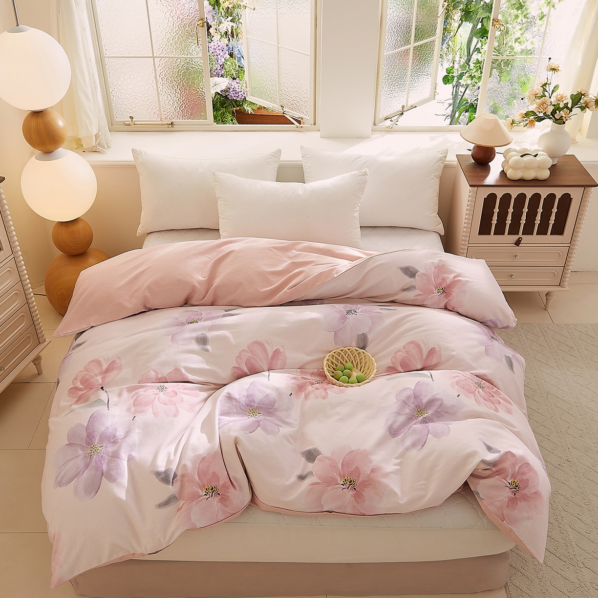 91家纺网 家纺一手货源 找家纺 DoDo 兜兜 2025新款全棉纯棉磨毛印花单被套 被套单件 静影