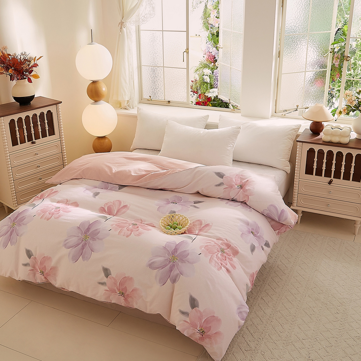 91家纺网 家纺一手货源 找家纺 DoDo 兜兜 2025新款全棉纯棉磨毛印花单被套 被套单件 静影