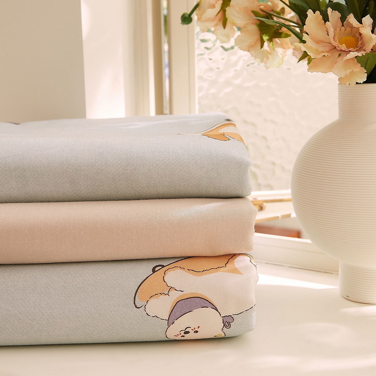 91家纺网 家纺一手货源 找家纺 DoDo 兜兜 2025新款全棉纯棉磨毛印花单被套 被套单件 俏皮狗