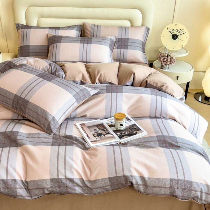 91家纺网 家纺一手货源 找家纺 印季家纺 2025新款数码印花全棉纯棉加厚磨毛四件套 柚甜