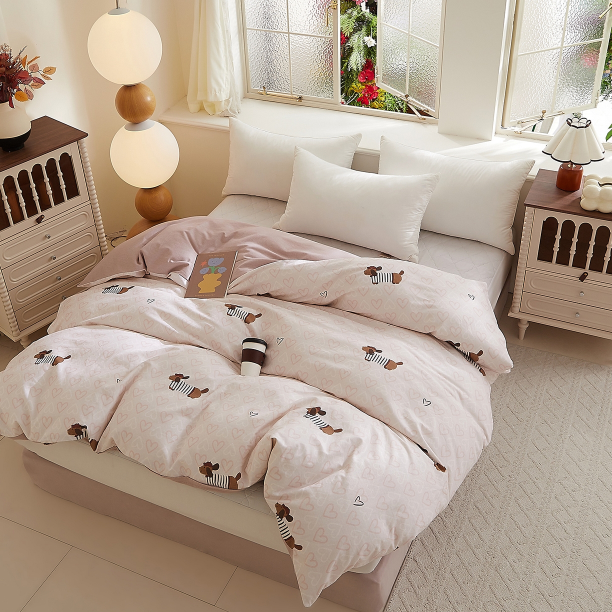 91家纺网 家纺一手货源 找家纺 DoDo 兜兜 2025新款全棉纯棉磨毛印花单被套 被套单件 旺趣