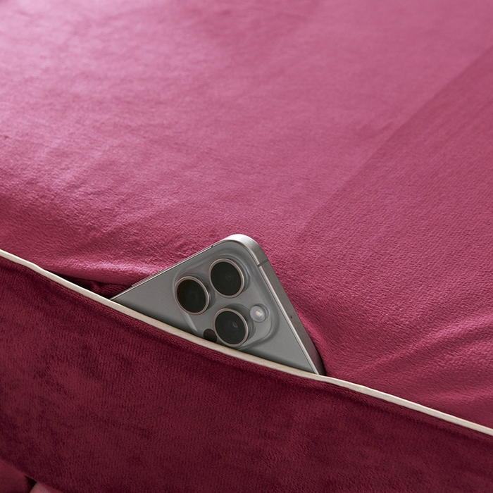 91家纺网 家纺一手货源 找家纺 诗薇娅 2025新款加厚兔毛绒美容床罩  美容床罩四件套 白+红豆沙