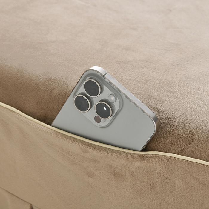 91家纺网 家纺一手货源 找家纺 诗薇娅 2025新款加厚兔毛绒美容床罩  美容床罩四件套 白+卡其