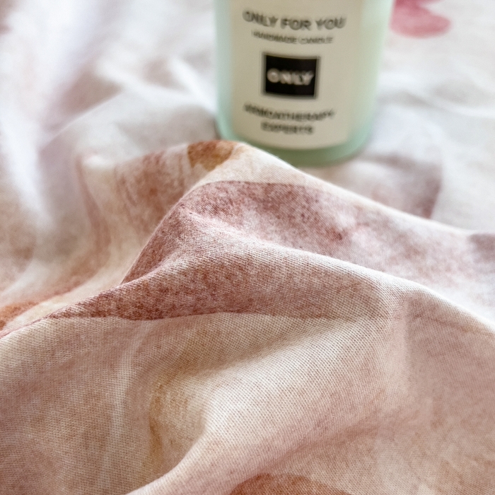 91家纺网 家纺一手货源 找家纺 印季家纺 2025新款数码印花全棉纯棉加厚磨毛四件套 云初（粉）