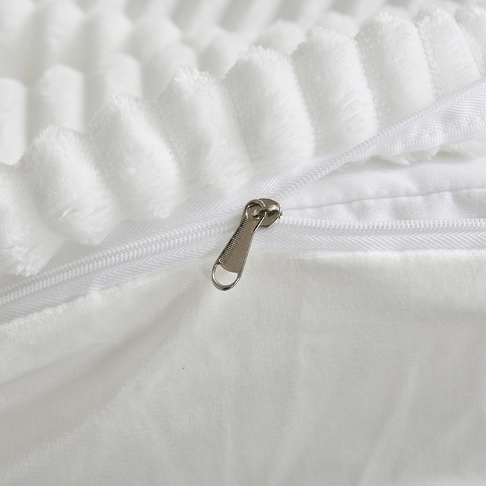 91家纺网 家纺一手货源 找家纺 诗薇娅 2025新款加厚兔毛绒美容床罩  美容床罩四件套 白+墨绿