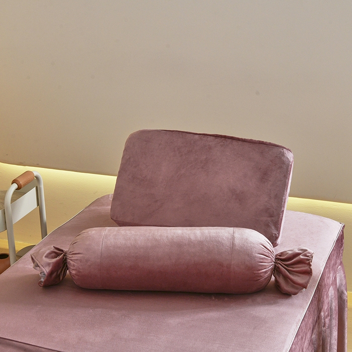 91家纺网 家纺一手货源 找家纺 诗薇娅 2025新款加厚兔毛绒美容床罩  美容床罩四件套 白+暖豆沙