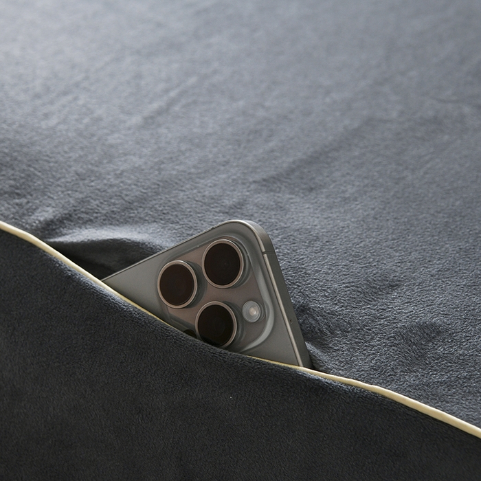 91家纺网 家纺一手货源 找家纺 诗薇娅 2025新款加厚兔毛绒美容床罩  美容床罩四件套 白+深灰