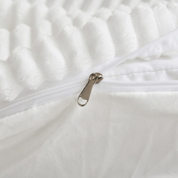 91家纺网 家纺一手货源 找家纺 诗薇娅 2025新款加厚兔毛绒美容床罩  美容床罩四件套 白+紫色