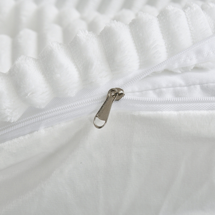 91家纺网 家纺一手货源 找家纺 诗薇娅 2025新款加厚兔毛绒美容床罩  美容床罩四件套 本白