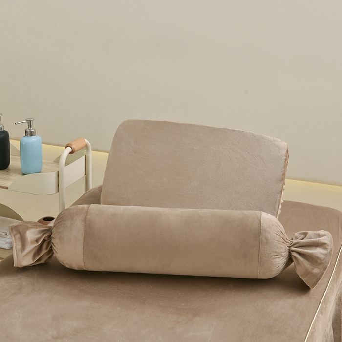 91家纺网 家纺一手货源 找家纺 诗薇娅 2025新款加厚兔毛绒美容床罩  美容床罩四件套 卡其