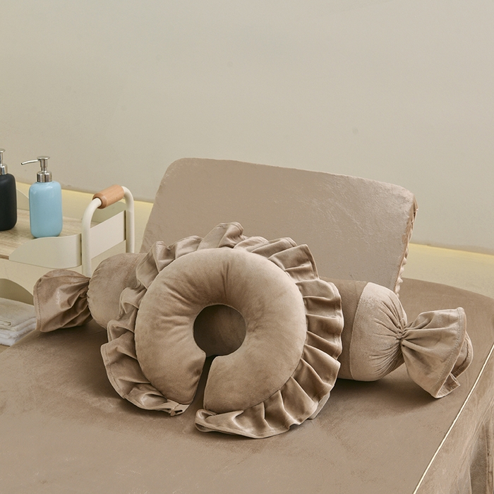 91家纺网 家纺一手货源 找家纺 诗薇娅 2025新款加厚兔毛绒美容床罩  美容床罩四件套 卡其