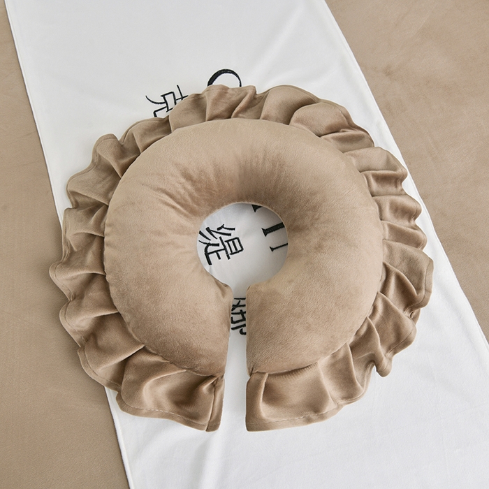 91家纺网 家纺一手货源 找家纺 诗薇娅 2025新款加厚兔毛绒美容床罩  美容床罩四件套 卡其