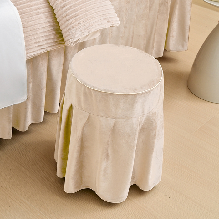 91家纺网 家纺一手货源 找家纺 诗薇娅 2025新款加厚兔毛绒美容床罩  美容床罩四件套 浅卡其