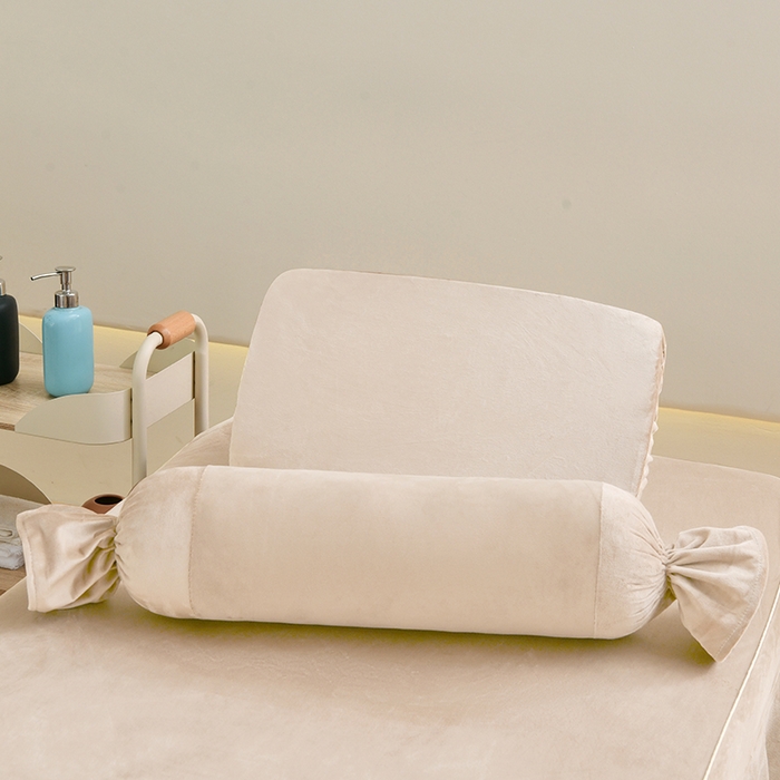 91家纺网 家纺一手货源 找家纺 诗薇娅 2025新款加厚兔毛绒美容床罩  美容床罩四件套 浅卡其