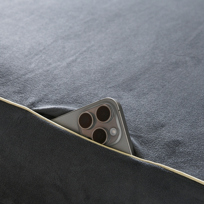 91家纺网 家纺一手货源 找家纺 诗薇娅 2025新款加厚兔毛绒美容床罩  美容床罩四件套 深灰色