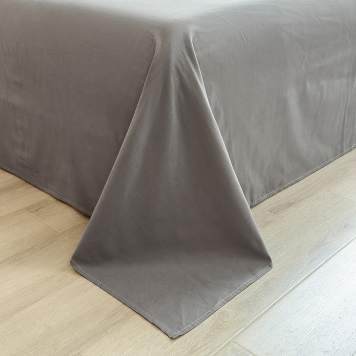 91家纺网 家纺一手货源 找家纺 印季家纺 2025新款绣花一字绣全棉纯棉加厚磨毛四件套 星空银-深灰