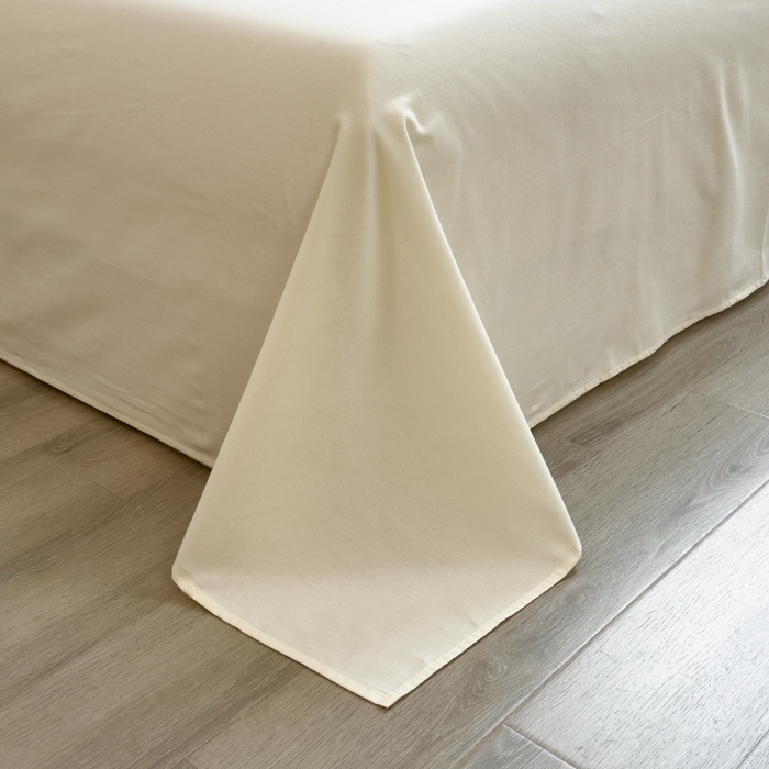 91家纺网 家纺一手货源 找家纺 印季家纺 2025新款绣花一字绣全棉纯棉加厚磨毛四件套 奶油驼-奶昔白