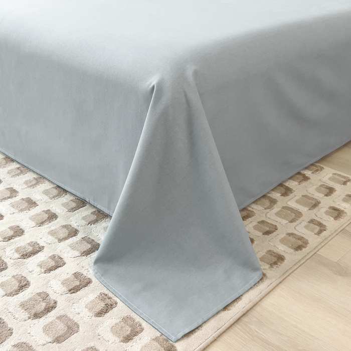 91家纺网 家纺一手货源 找家纺 印季家纺 2025新款全棉纯棉波点蝴蝶结绣花混纺磨毛四件套 星河兰-灰