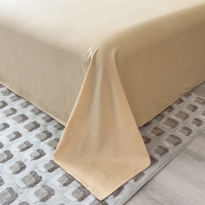 91家纺网 家纺一手货源 找家纺 印季家纺 2025新款全棉纯棉波点蝴蝶结绣花混纺磨毛四件套 奶咖