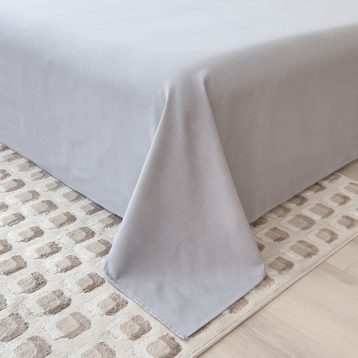 91家纺网 家纺一手货源 找家纺 印季家纺 2025新款全棉纯棉波点蝴蝶结绣花混纺磨毛四件套 奶昔白-灰