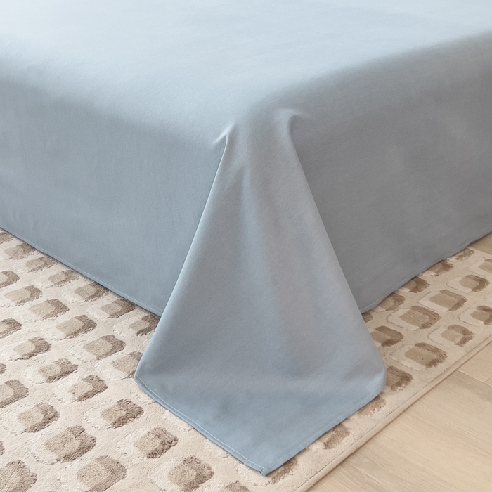 91家纺网 家纺一手货源 找家纺 印季家纺 2025新款全棉纯棉波点蝴蝶结绣花混纺磨毛四件套 螺甸青