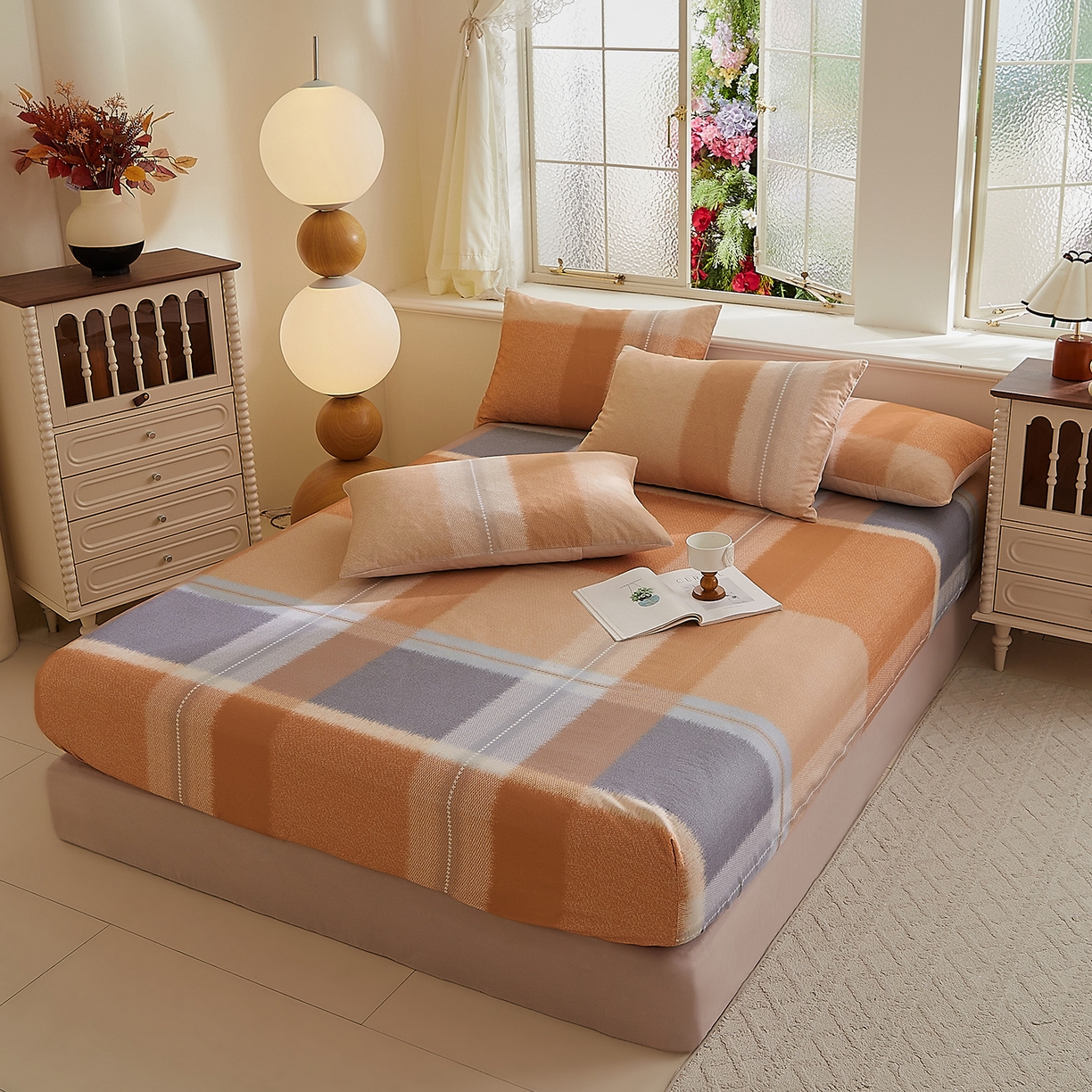 91家纺网 家纺一手货源 找家纺 （总）DoDo 兜兜 2025新款全棉纯棉磨毛印花单床笠 床笠单件